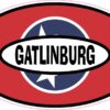 Flag Oval Gatlinburg Vinyl Sticker
