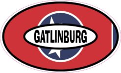 Flag Oval Gatlinburg Vinyl Sticker