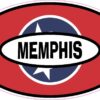 Flag Oval Memphis Vinyl Sticker