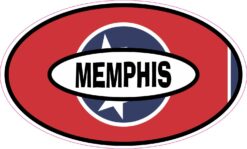 Flag Oval Memphis Vinyl Sticker