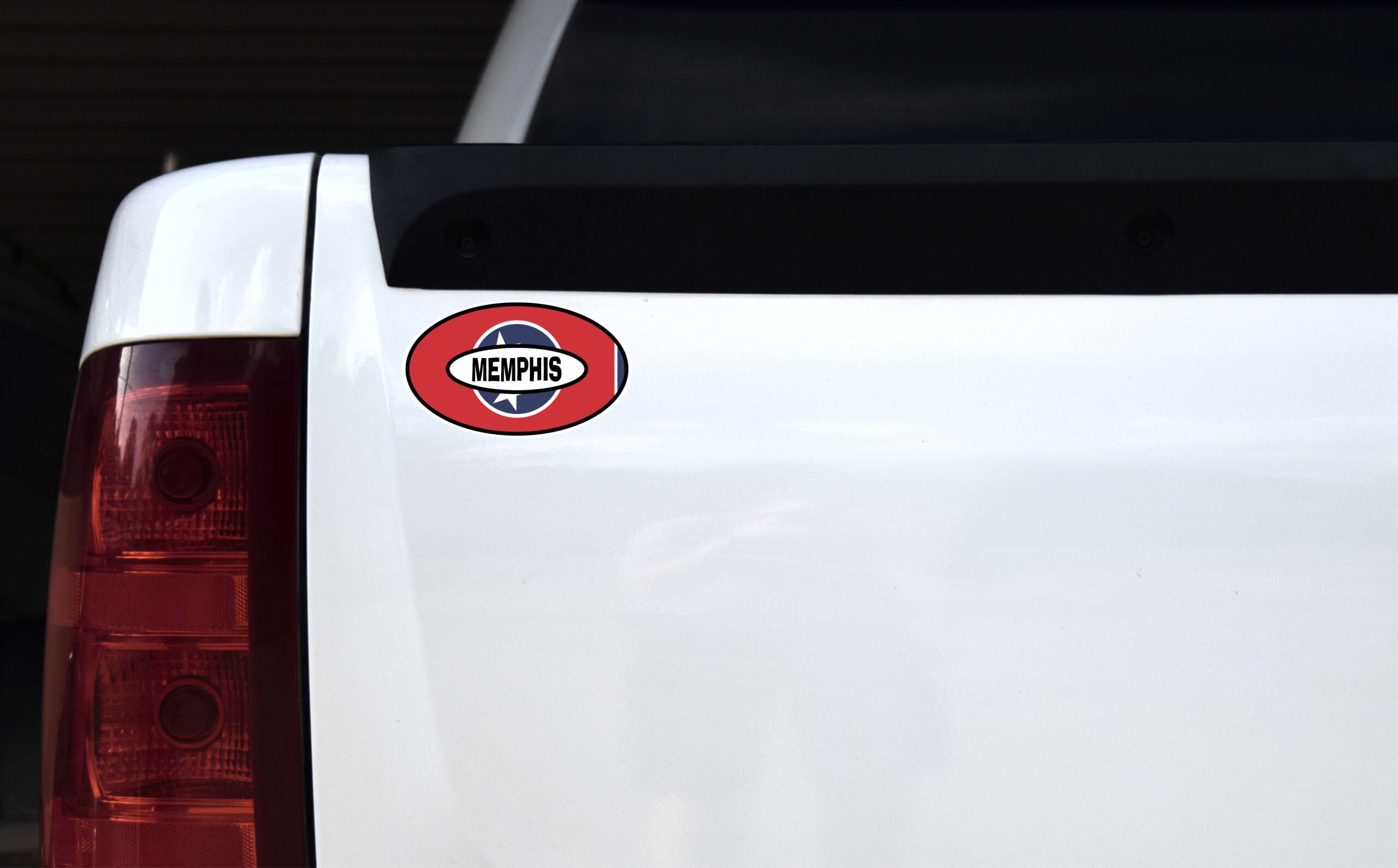 Flag Oval Memphis Vinyl Sticker