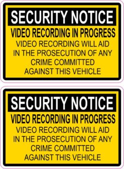 Video Recording in Progress Vinyl Stickers