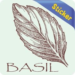 Alternative view of StickerTalk Basil Vinyl Sticker, 3 inches x 3 inches