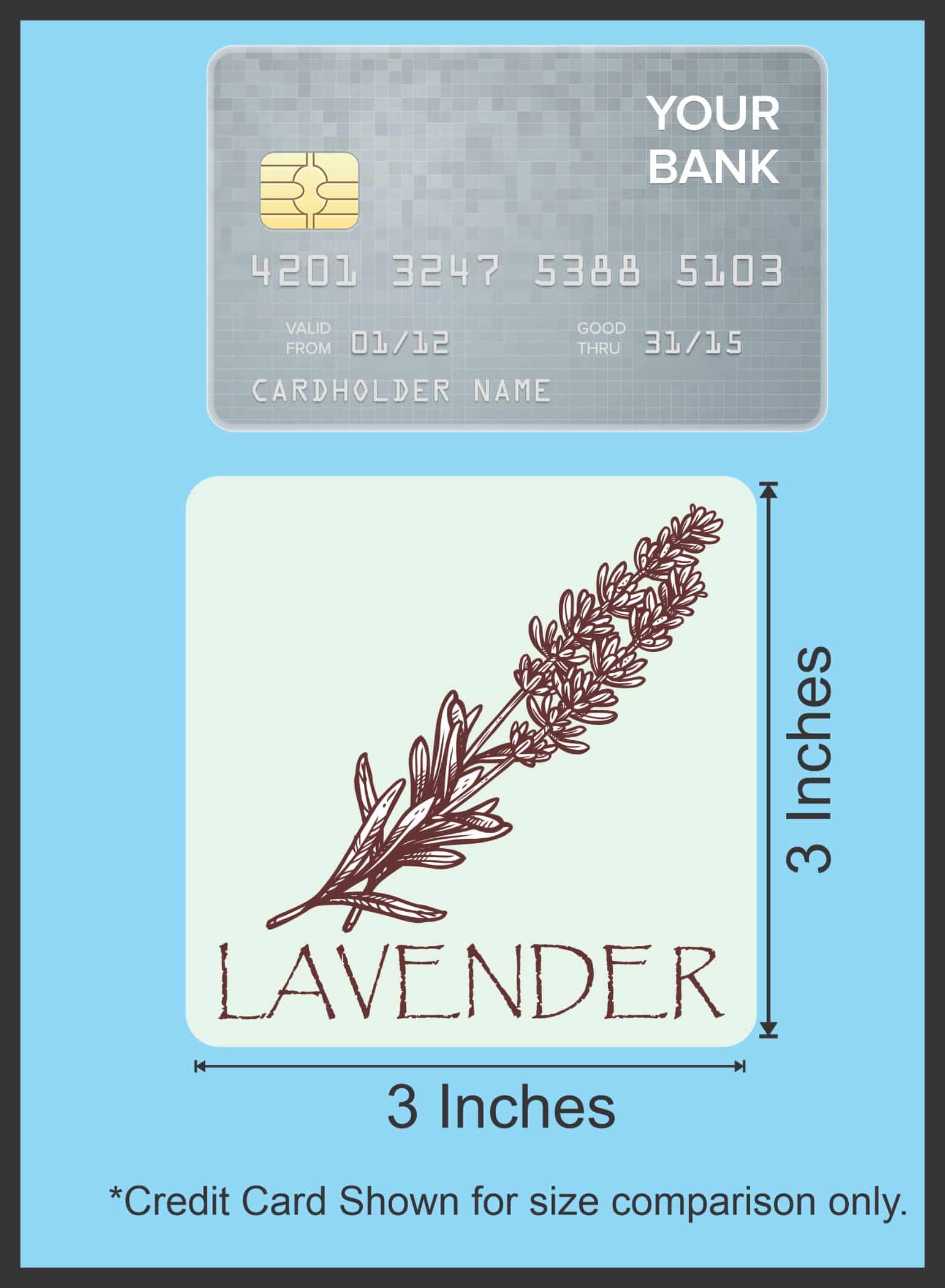 StickerTalk Lavender Magnet, 3 inches x 3 inches - Image 3