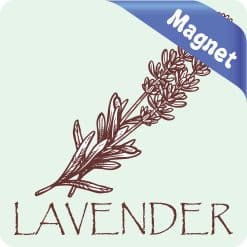 Alternative view of StickerTalk Lavender Magnet, 3 inches x 3 inches