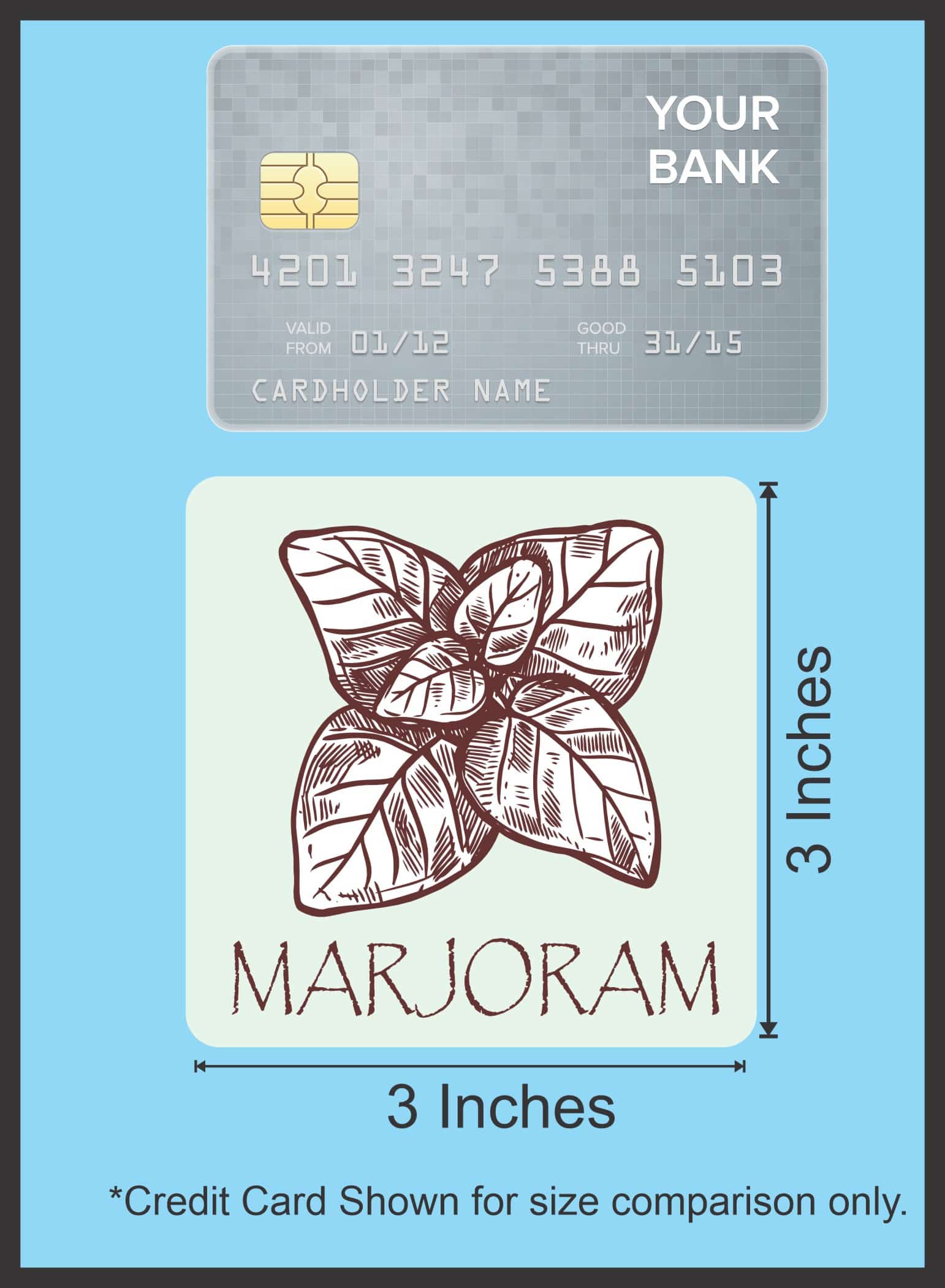 StickerTalk Marjoram Magnet, 3 inches x 3 inches - Image 3
