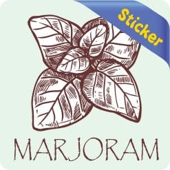 Alternative view of StickerTalk Marjoram Vinyl Sticker, 3 inches x 3 inches