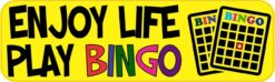 Enjoy Life Play Bingo Vinyl Sticker