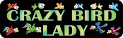 Crazy Bird Lady Vinyl Sticker
