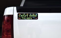 Crazy Bird Lady Vinyl Sticker