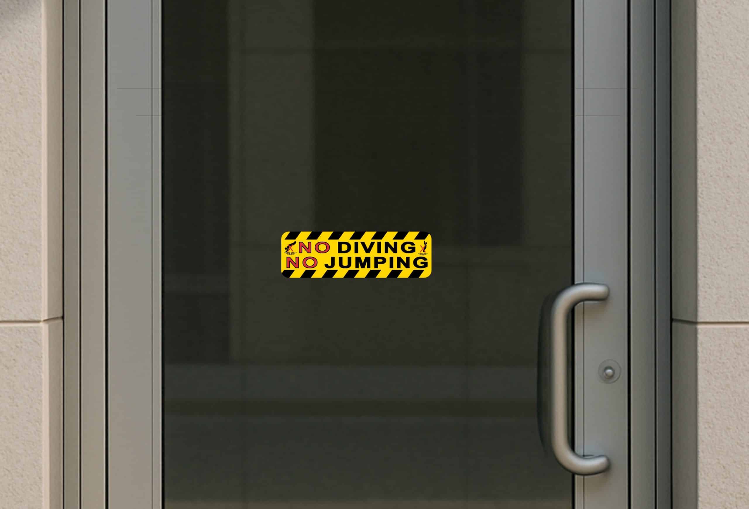 StickerTalk Symbol No Diving No Jumping Vinyl Sticker, 10 inches x 3 inches - Image 4