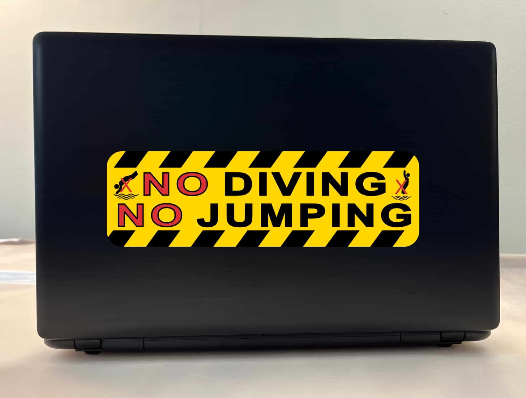 StickerTalk Symbol No Diving No Jumping Vinyl Sticker, 10 inches x 3 inches - Image 3