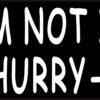 Im Not in Your Hurry Vinyl Sticker