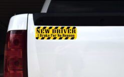 Yellow I Brake For No Reason New Driver Magnet
