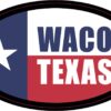 Flag Oval Waco Texas Vinyl Sticker