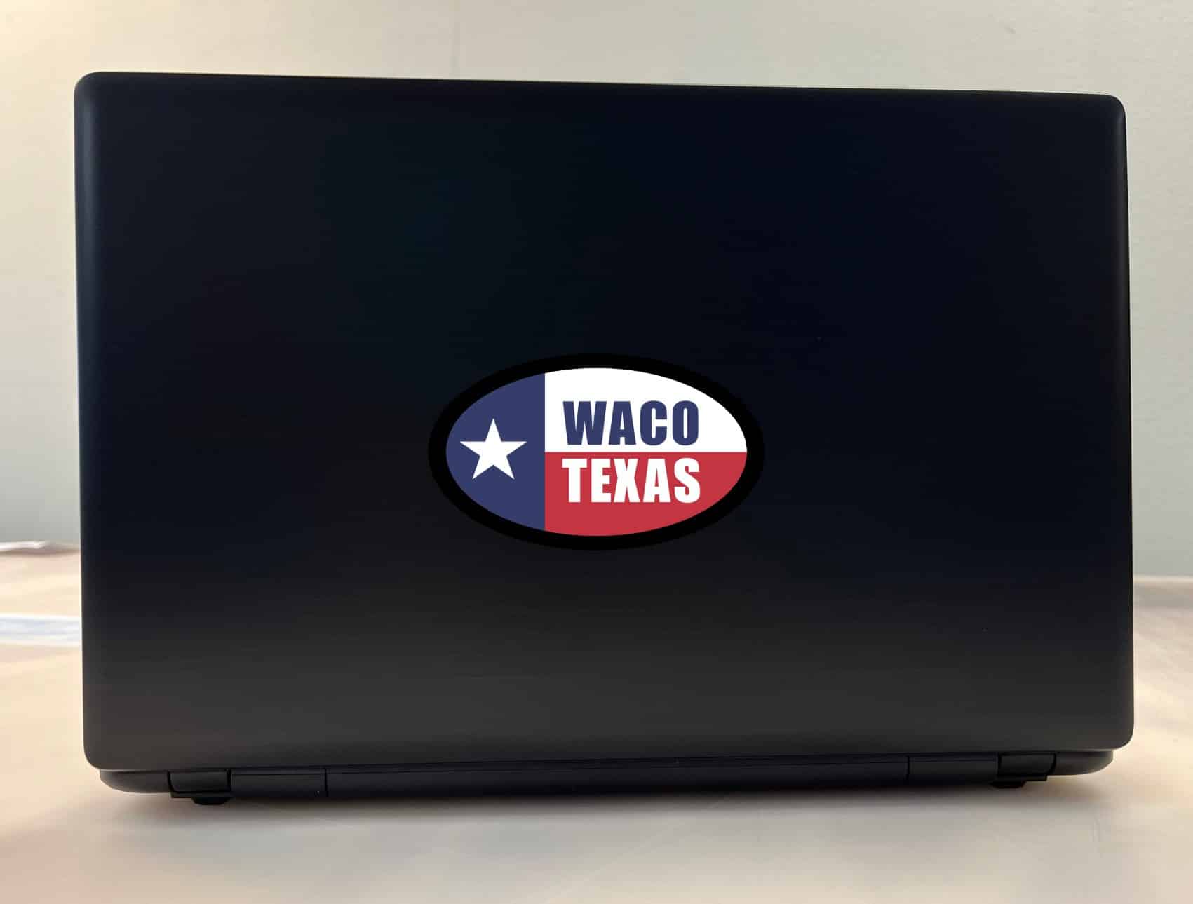 StickerTalk Flag Oval Waco Texas Vinyl Sticker, 4.75 inches x 2.75 inches - Image 3