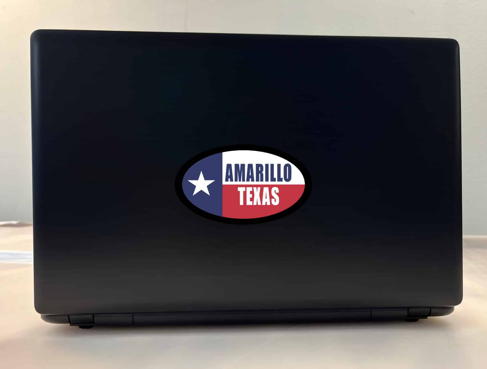 StickerTalk Flag Oval Amarillo Texas Vinyl Sticker, 4.75 inches x 2.75 inches - Image 4