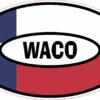 Flag Oval Waco Vinyl Sticker