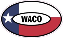 Flag Oval Waco Vinyl Sticker