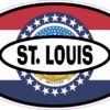 Missouri Flag Oval St Louis Vinyl Sticker