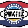 Missouri Flag Oval Springfield Vinyl Sticker