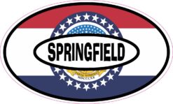 Missouri Flag Oval Springfield Vinyl Sticker