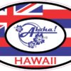 Aloha Oval Hawaii Vinyl Sticker