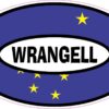 Flag Oval Wrangell Alaska Vinyl Sticker