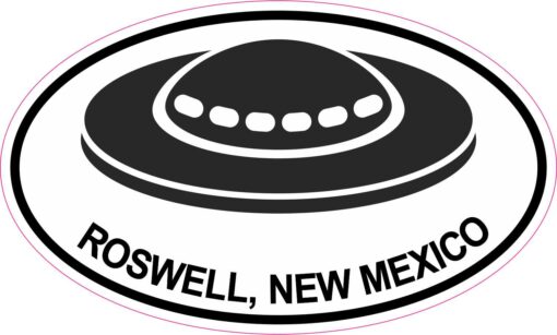 UFO Oval Roswell New Mexico Vinyl Sticker
