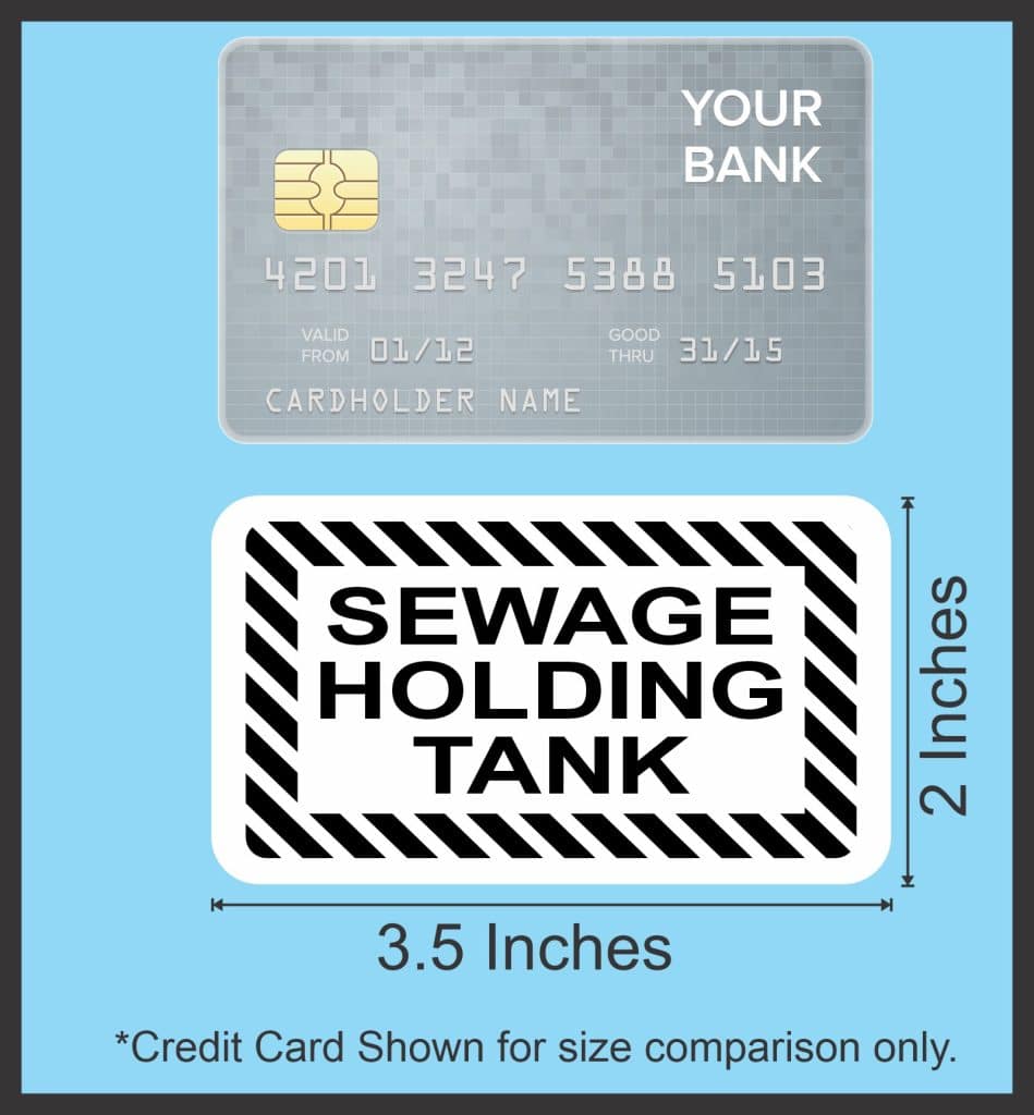 Pvc Sticker Tank StickerTalk Sewage Holding Tank Vinyl Sticker, 3.5 inches x 2 inches ...