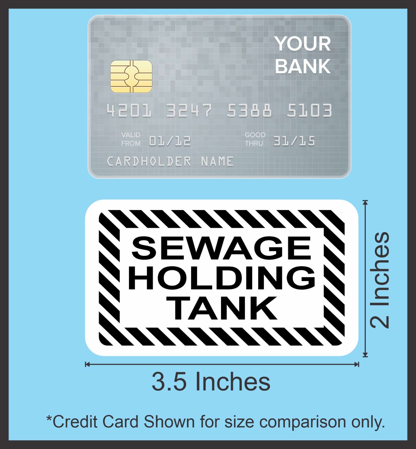 StickerTalk Sewage Holding Tank Vinyl Sticker, 3.5 inches x 2 inches - Image 3