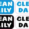 Clean Daily Vinyl Stickers
