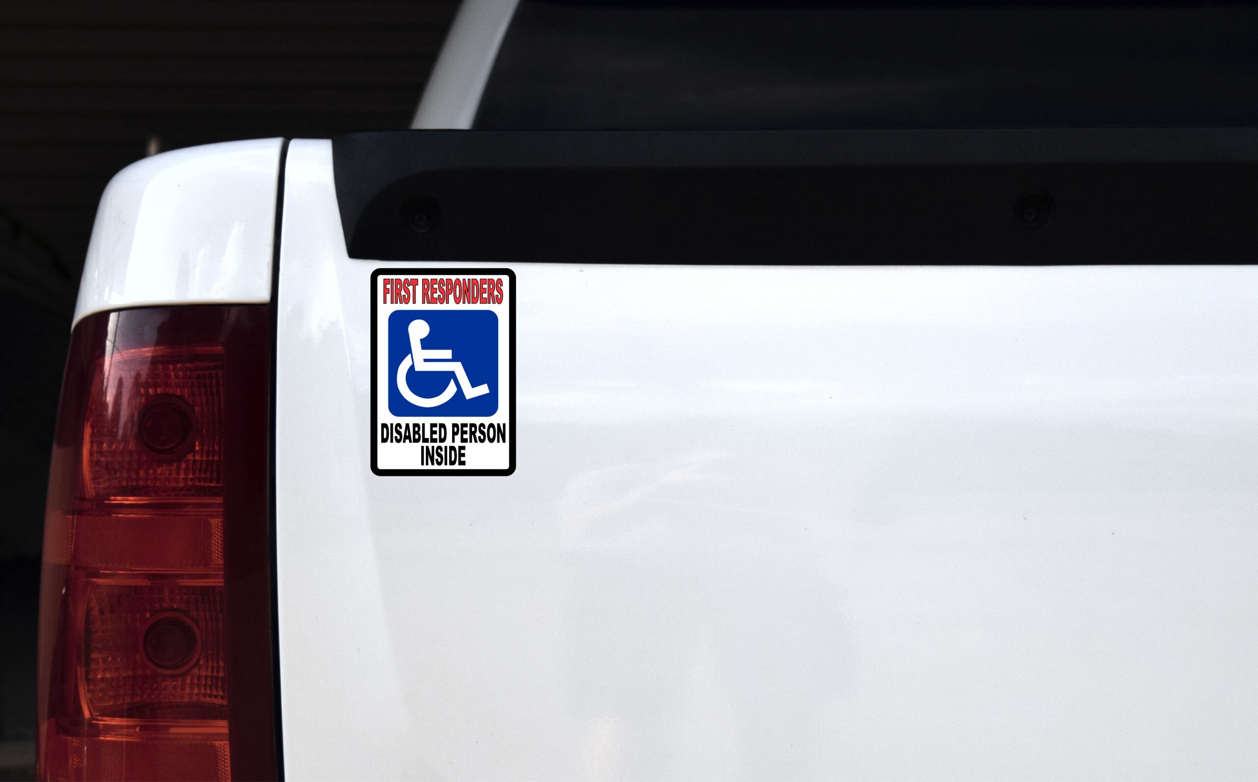 Disabled Person Inside Vinyl Sticker