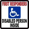 Disabled Person Inside Vinyl Sticker