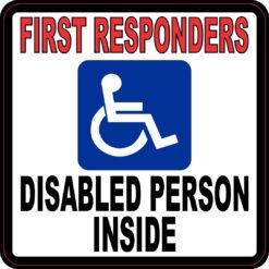 Disabled Person Inside Vinyl Sticker