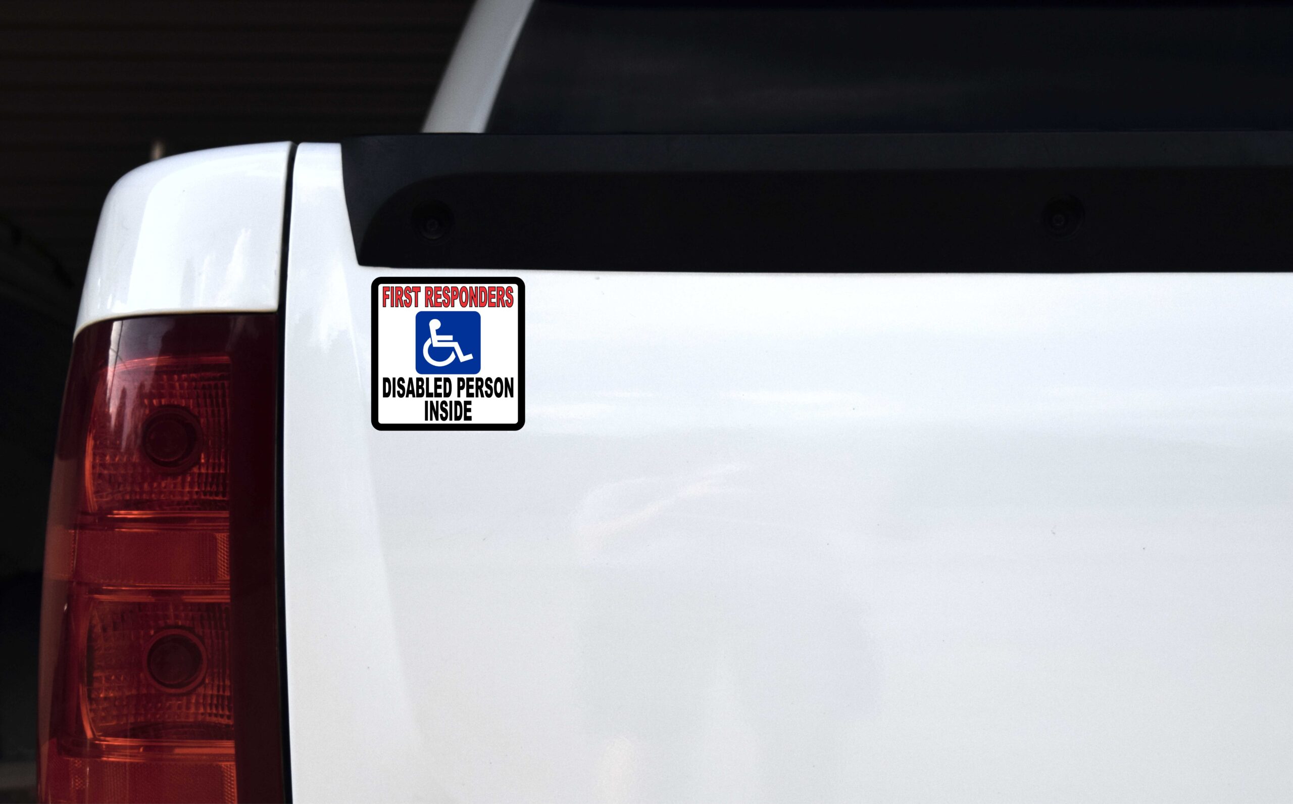 Disabled Person Inside Vinyl Sticker