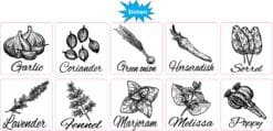StickerTalk Garden Label Vinyl Stickers, 1 sheet of 10 stickers,