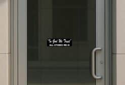 StickerTalk In God We Trust All Others We ID Vinyl Sticker, 10 inches x 3 inches