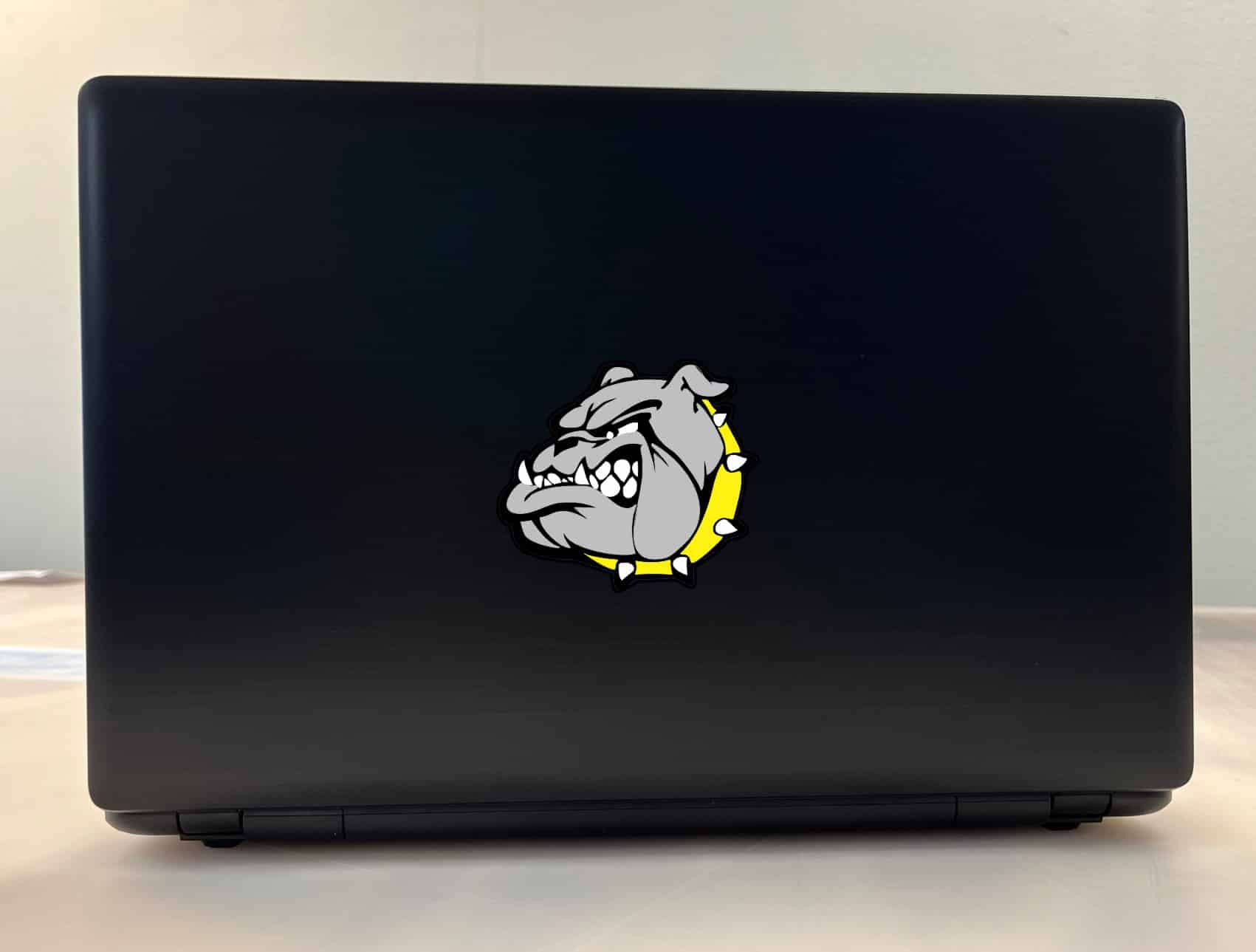StickerTalk Left Facing Yellow Collared Bulldog Vinyl Sticker, 3 - Image 4