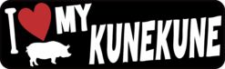 I Love My Kunekune Vinyl Sticker
