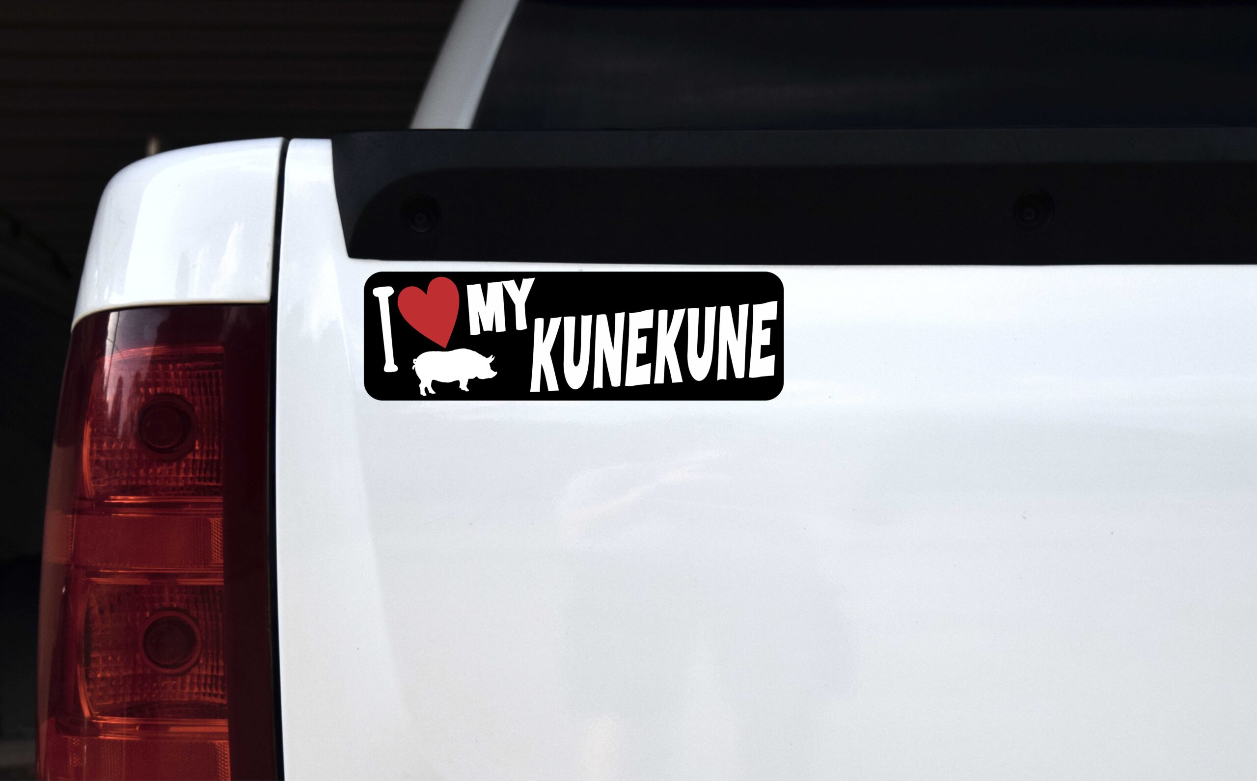 I Love My Kunekune Vinyl Sticker