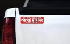 StickerTalk Are You Awesome Were Hiring Apply Online Magnet, 10 inches x 3 inches