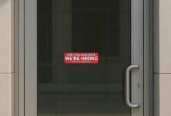 StickerTalk Are You Awesome Were Hiring Apply Online Vinyl Sticker, 10 inches x 3 inches