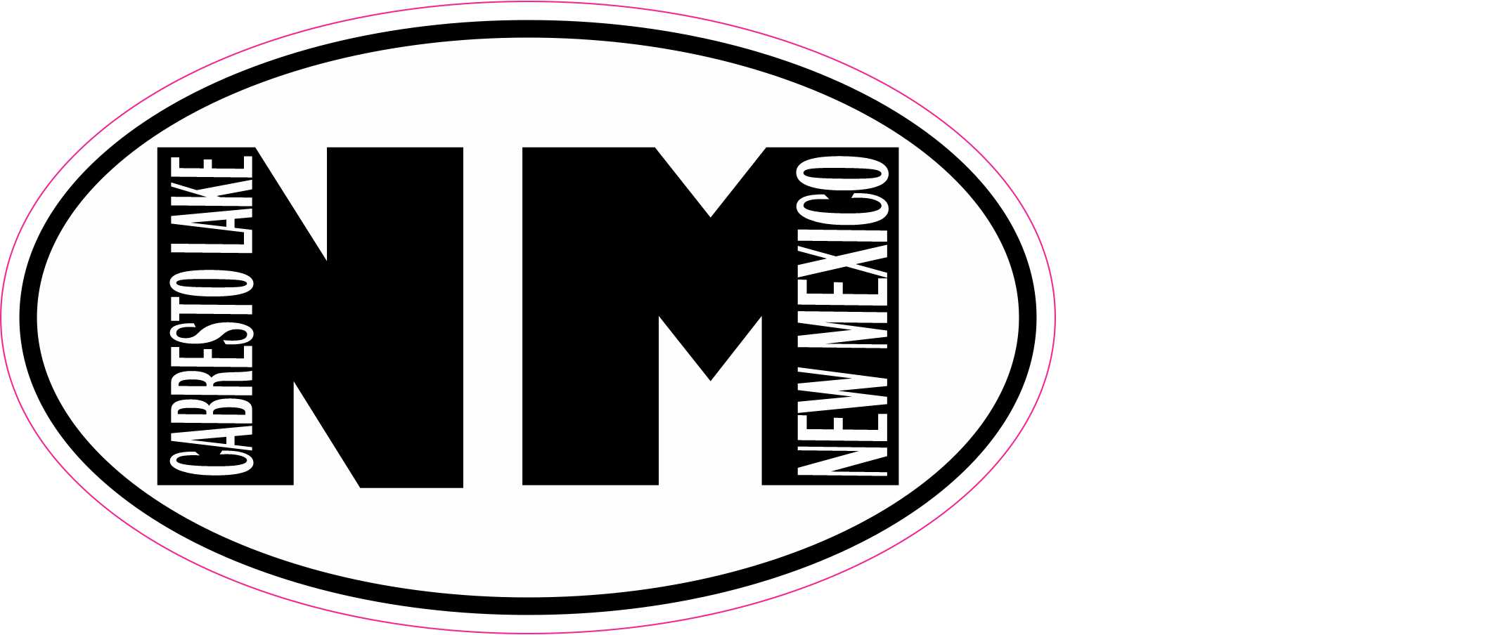StickerTalk Cabresto Lake New Mexico Oval Sticker, 5 inches x 3 inches