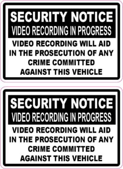 Video Recording in Progress Vinyl Stickers