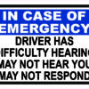 Driver Has Difficulty Hearing Vinyl Sticker