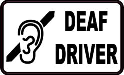 Deaf Driver Vinyl Sticker