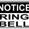 Notice Ring Bell Vinyl Sticker