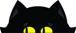 Peeking Cat Vinyl Sticker