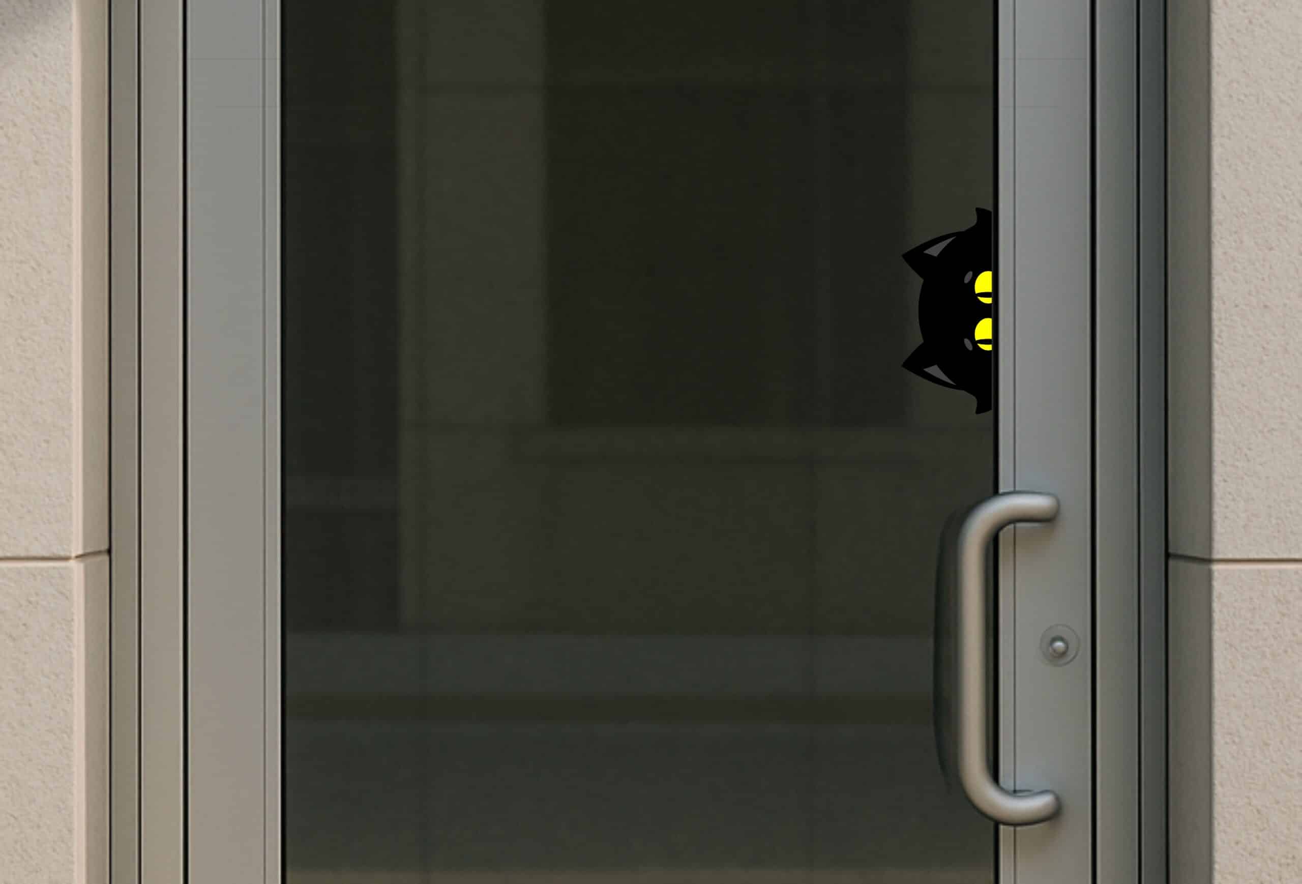 StickerTalk Peeking Cat Vinyl Sticker, 8 inches x 3.5 inches